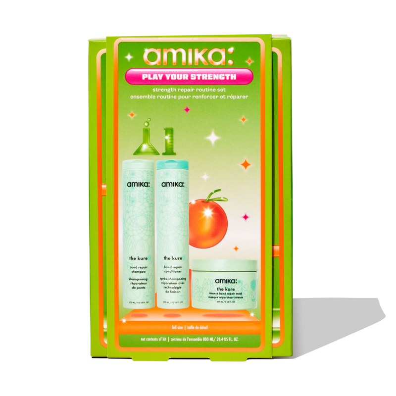 Amika Play your strength strength repair routine Holiday set