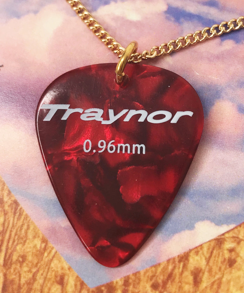 Guitar Pick Necklaces, Short Fine Gold Chain