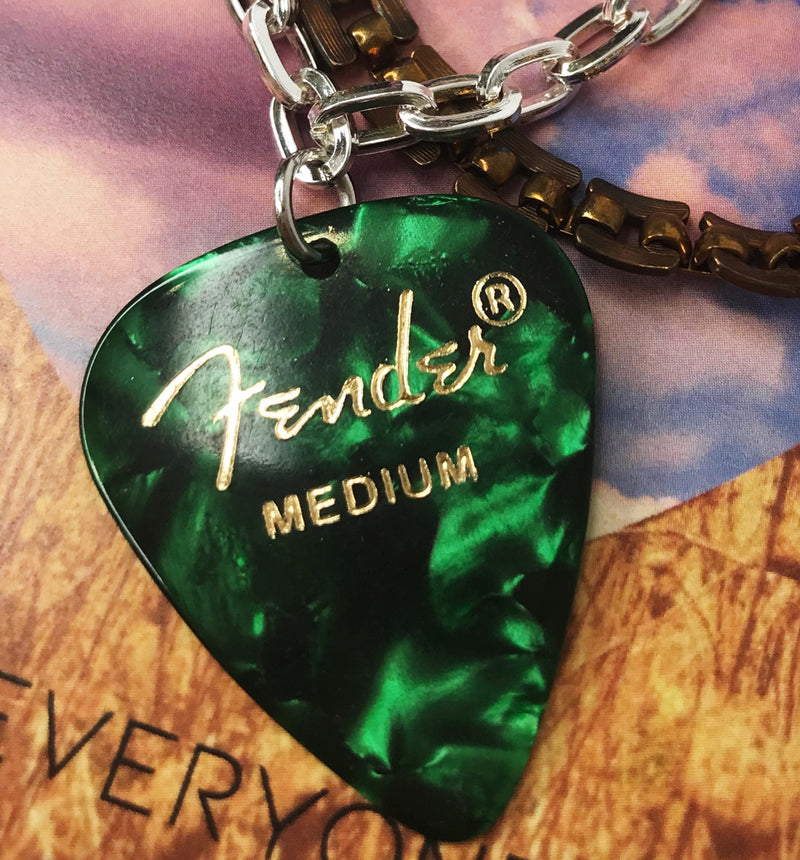 Guitar Pick Necklace, 2 Chain Choker