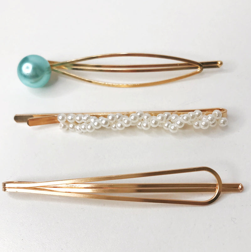 Pearl Barrettes